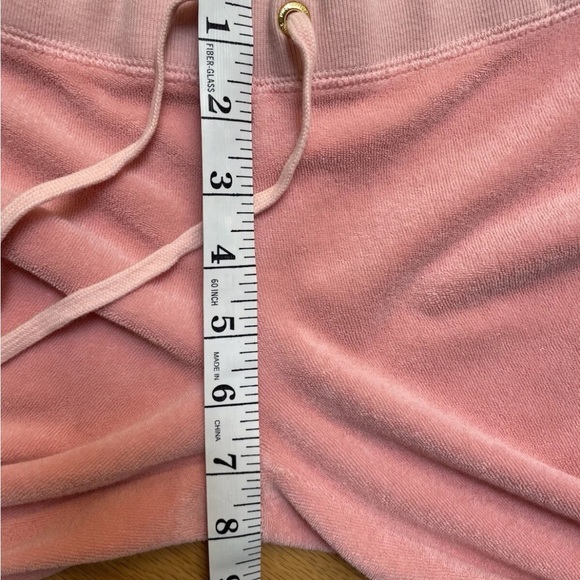Vintage Y2K Juicy Couture Pink Terry Low Rise Pink Small Crop Slim Wide Leg Pant - Picture 9 of 12